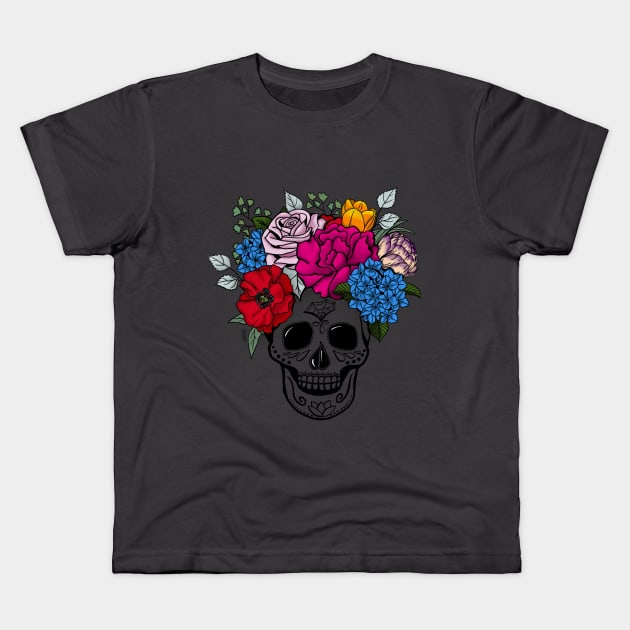 Sugar skull Kids T-Shirt by Jack00